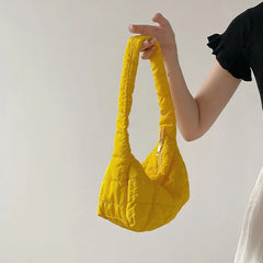 Quilted Women Shoulder Bags Nylon Small Tote Bag