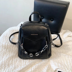 Casual School Women's Backpack Large Capacity PU Leather Women's Backpack