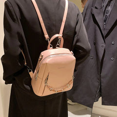 Casual School Women's Backpack Large Capacity PU Leather Women's Backpack