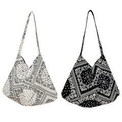 Casual Canvas Shoulder Bag Magnetic Closure Satchel for Women