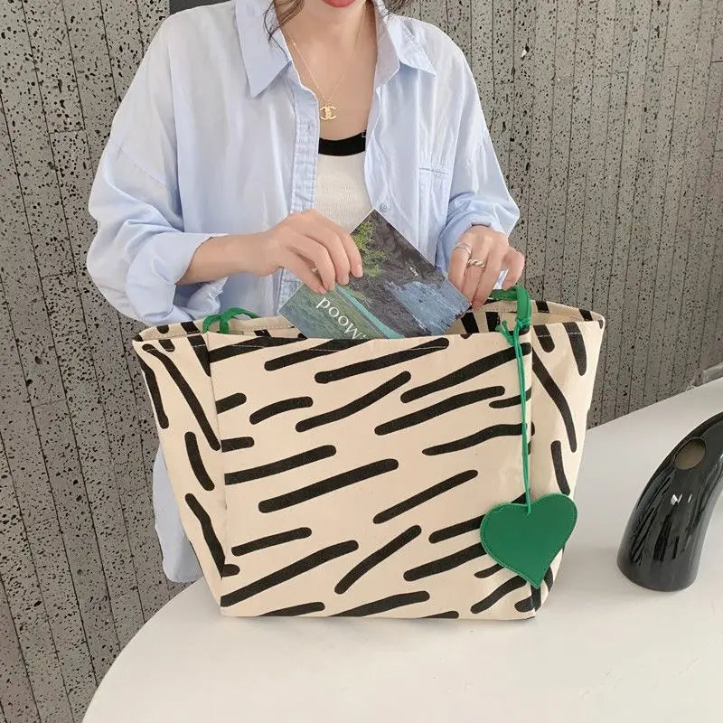 Casual Canvas Tote Bag Large Capacity Stylish Handbags