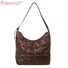 Casual Shoulder Handbags Nylon Top-handle Bag Quilted Clutch Handbag
