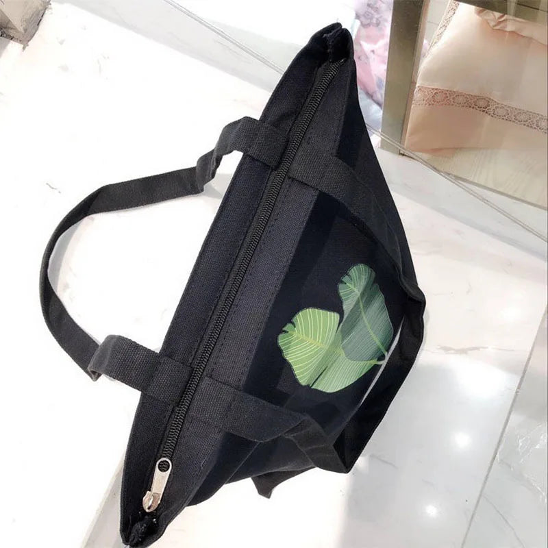 Casual Canvas Shopping Bag Student Shoulder Bag Ladies Casual Shopping Bag