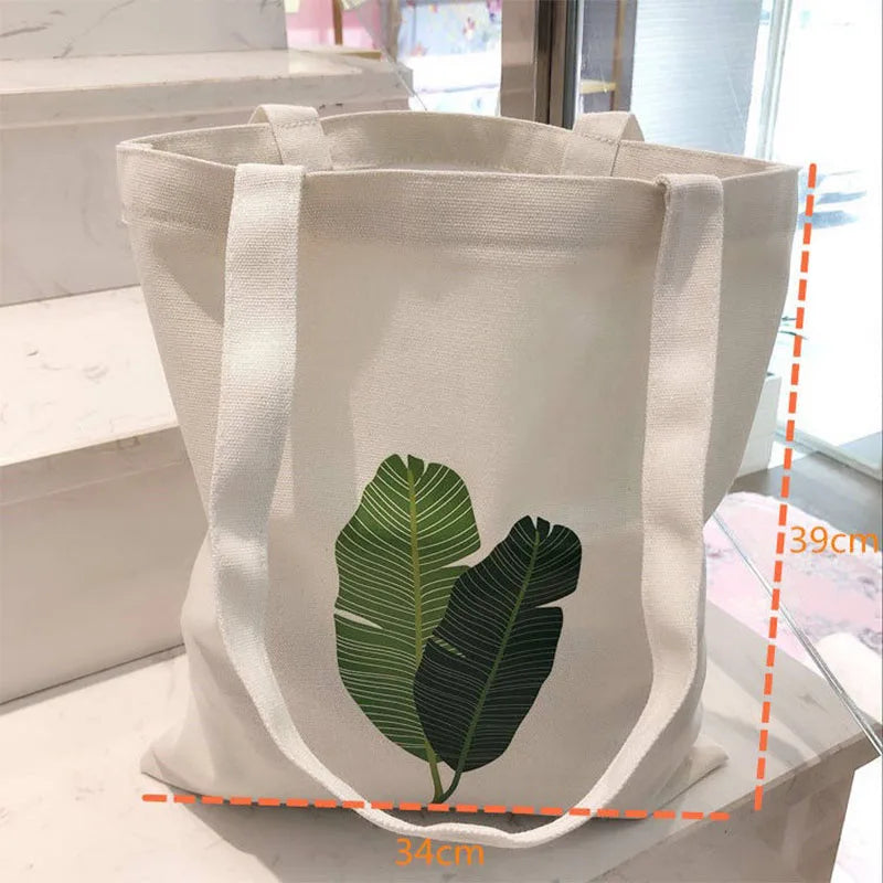 Casual Canvas Shopping Bag Student Shoulder Bag Ladies Casual Shopping Bag