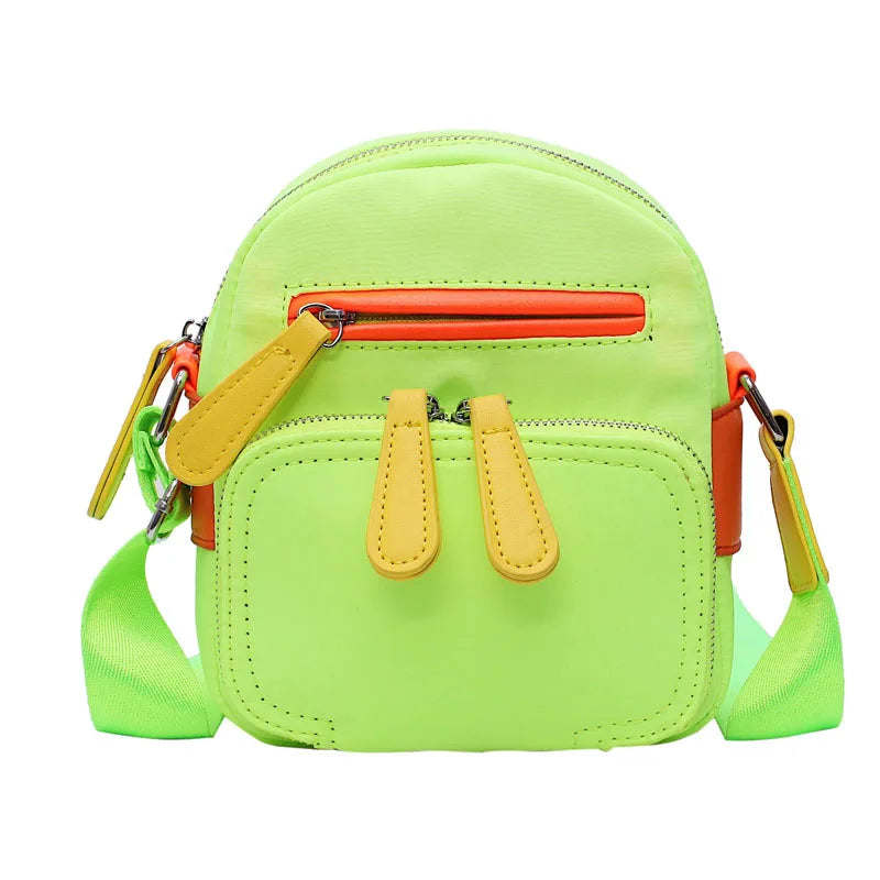 Casual Mini Square Bag Wide Belt Single Shoulder Crossbody Bag