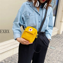 Casual Small Daisy Canvas Women Bag Shoulder Handbag Solid Messenger Bag