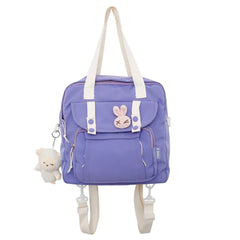 Casual Small Fresh School Bag Solid Nylon Female Handbags for Women Backpack