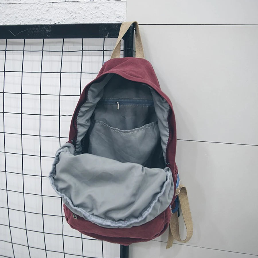 Canvas Women Backpack Large Capacity Travel Bag School Laptop Mochilas