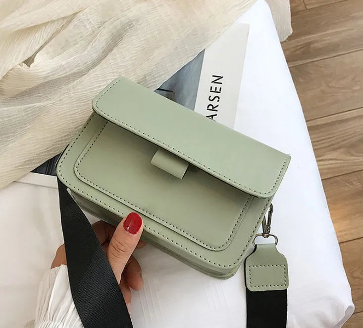 Classic Leather Handbag Solid Sling One Shoulder Bag