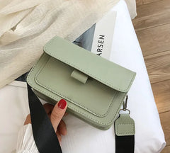 Classic Leather Handbag Solid Sling One Shoulder Bag