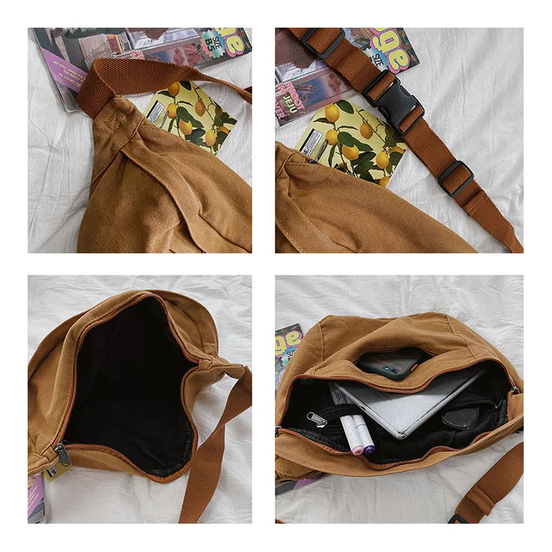 Solid Fanny pack Waist Bag Unisex Crossbody Chest Bags Hip hop Canvas Belt Bag