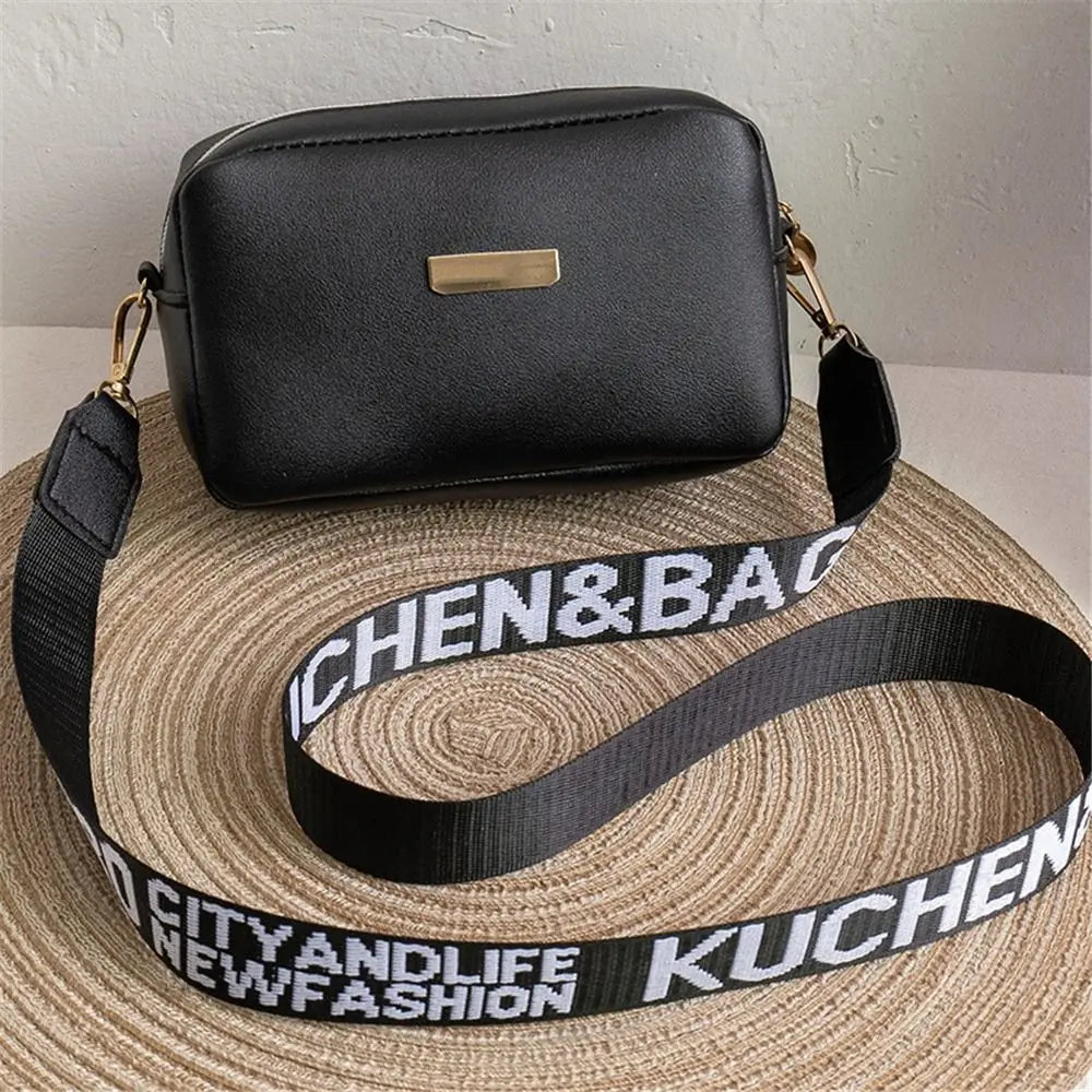 Casual Small Messenger Bag for Women Embroidery Shoulder Strap Female Bag