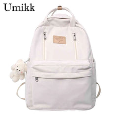 Solid Backpack for Girls Large Capacity Sports Backpack