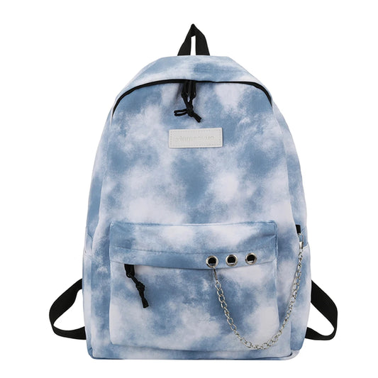 Tie Dye School Bag for Girls Gradient Travel Backpack College Student