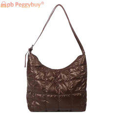 Nylon Top-handle Bag Quilted Shoulder Tote Large Capacity