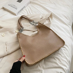 Vintage Soft Leather Tote Bag for Women