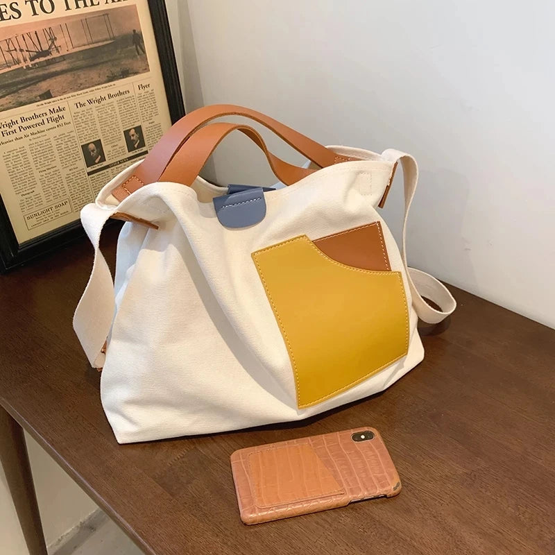 Casual Tote Canvas Large Capacity Women Handbags Shoulder Bags Lady Shopper Bag