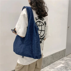 Canvas Tote Shoulder Bags for Women, Large Capacity Open Shopping Handbags