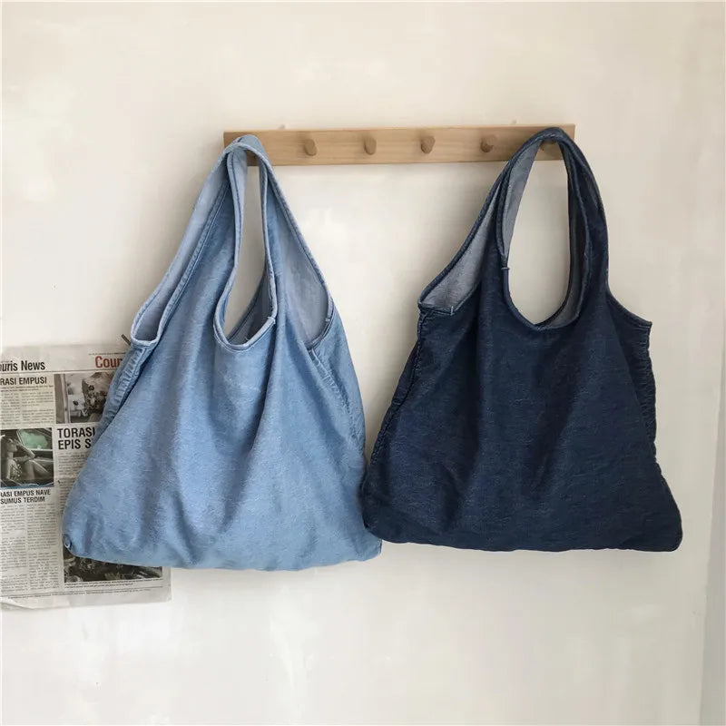 Canvas Tote Shoulder Bags for Women, Large Capacity Open Shopping Handbags