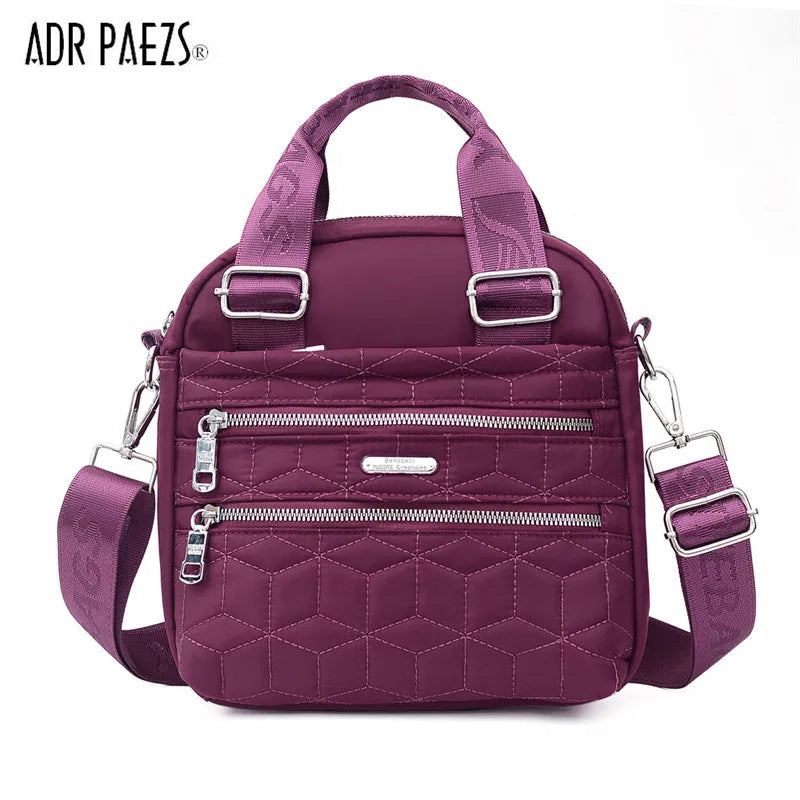 Nylon Shoulder Bag Waterproof Handbag Versatile Zip Crossbody Bolsa Feminina