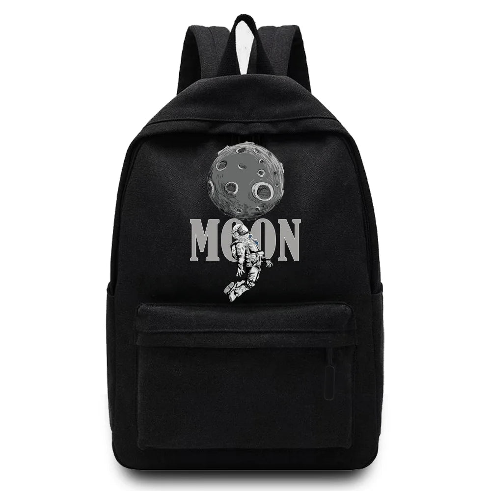 Astronaut Print Travel Backpack Student School Bag Laptop Bag