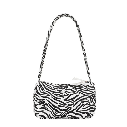 Leopard Print Shoulder Bag Women Canvas Handbag Purse