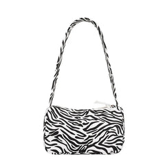 Leopard Print Shoulder Bag Women Canvas Handbag Purse