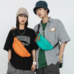 Casual Unisex Chest Packs Nylon Crossbody Bags Waterproof Small Shoulder Handbag