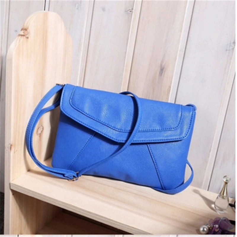 Casual Vintage Small Leather Messenger Bag Envelope Handbag Purse Crossbody