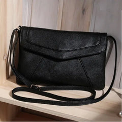 Casual Vintage Small Leather Messenger Bag Envelope Handbag Purse Crossbody