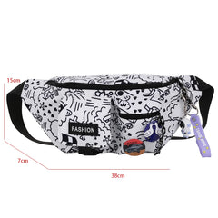 Nylon Fanny Pack Women's Waist Bag Cartoon Belt Handy Packs Banana Chest Bag