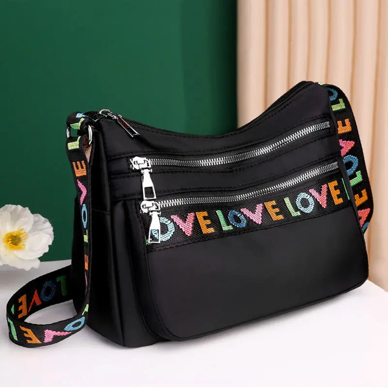 Waterproof Nylon Crossbody Bag Shoulder Messenger Bag
