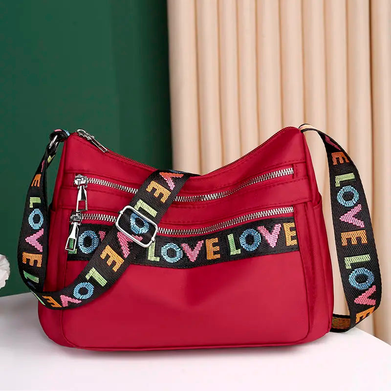 Waterproof Nylon Crossbody Bag Shoulder Messenger Bag