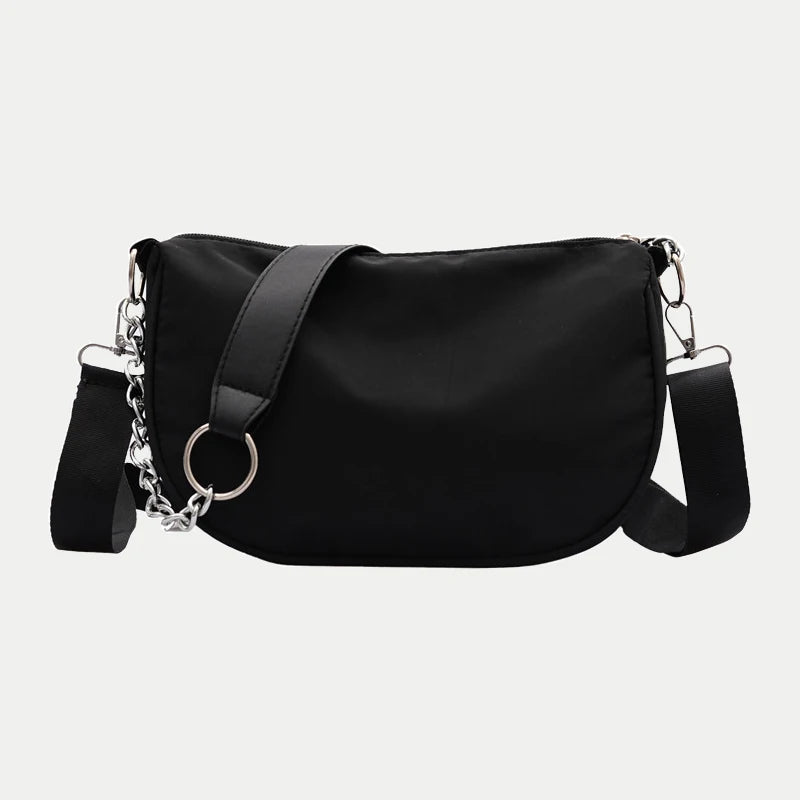 Waterproof Nylon Shoulder Bag for Women - Large Capacity Handbag