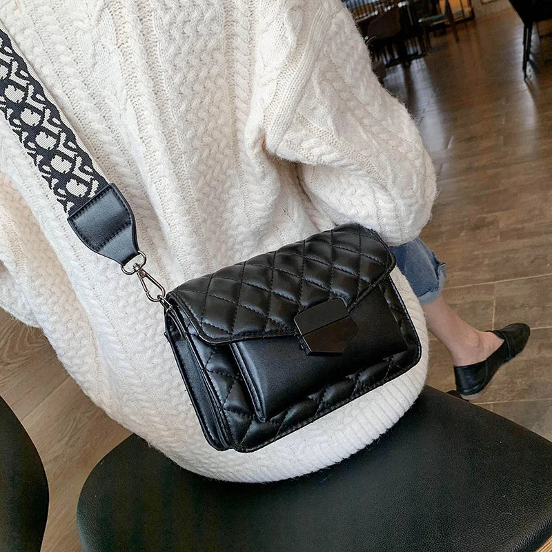 Casual Women Crossbody Bag PU Leather High Handbag Shoulder Bag