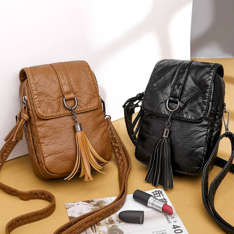 Casual Tassel Shoulder Bag Crossbody Bag