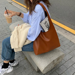 Casual Women Shoulder Bag PU Leather Tote Handbag