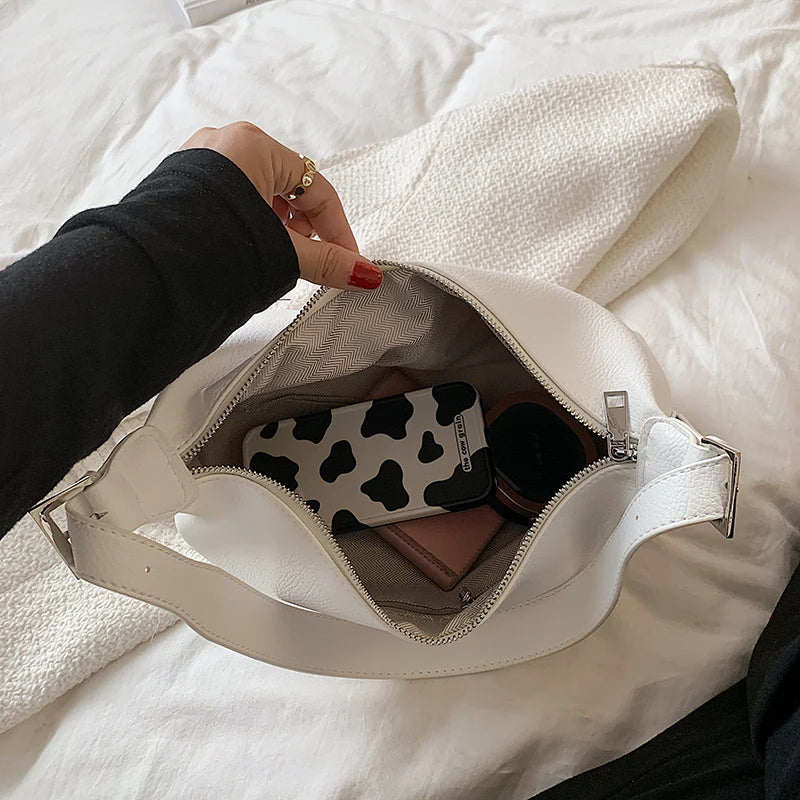 Soft Leather Shoulder Bag for Women Hobos Handbag