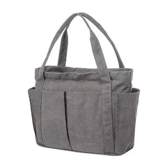 Casual Canvas Shoulder Bag Solid Large Capacity Shopping Handbag