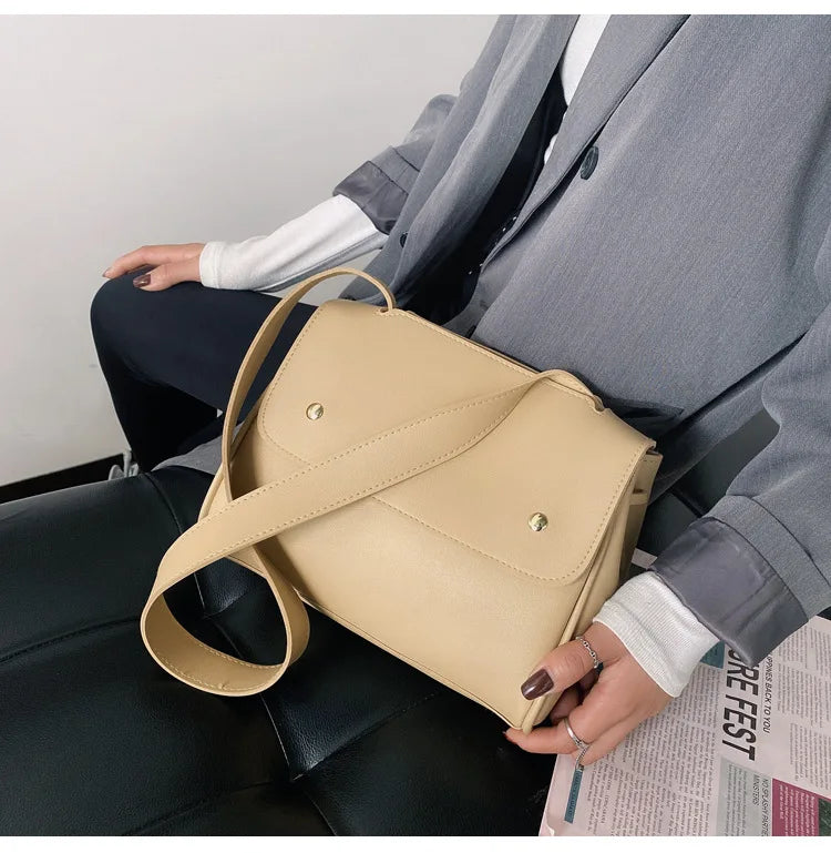 Soft Crossbody Single Strap Shoulder Bag Women Zipper Messenger Bag