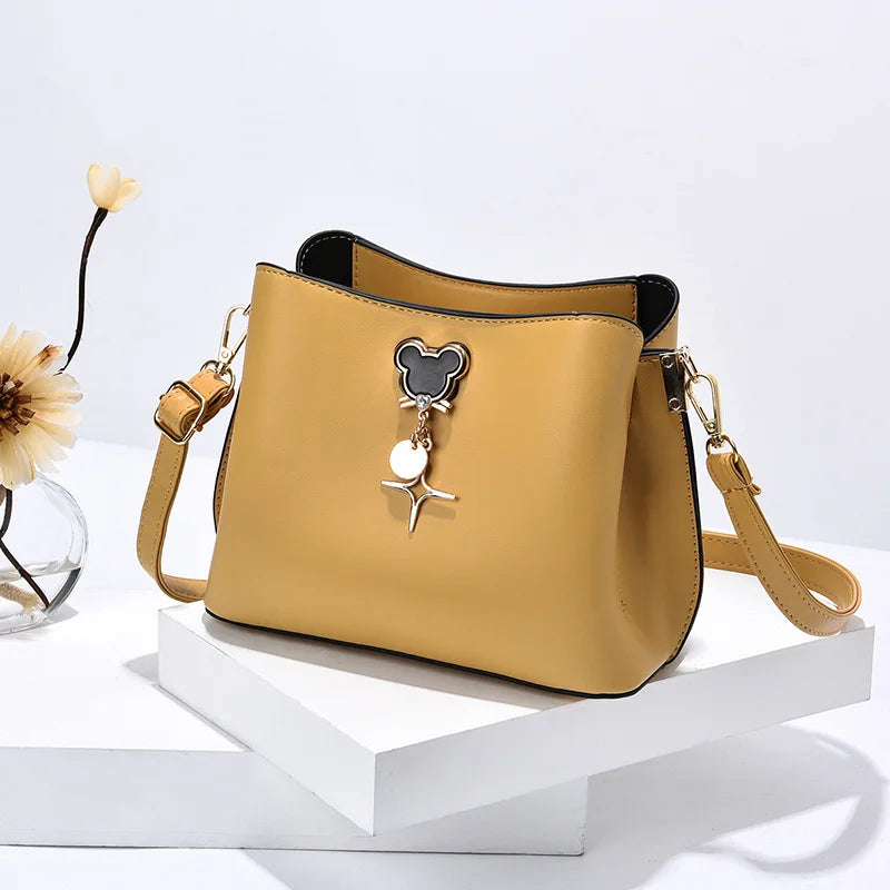 Casual Mini Shoulder Bag Bucket Handbag Women's Messenger Bag Wallet Purse