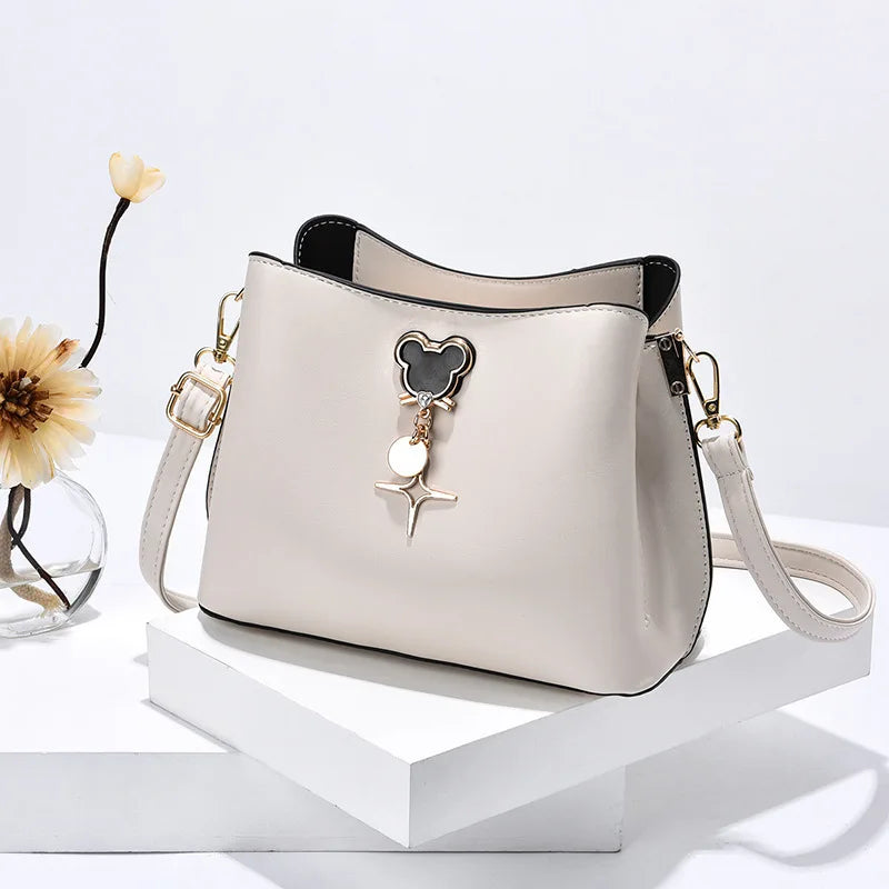 Casual Mini Shoulder Bag Bucket Handbag Women's Messenger Bag Wallet Purse