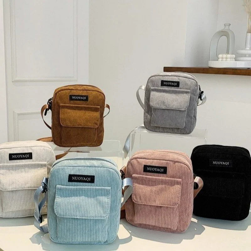 Casual Zip Tote Canvas Crossbody Bag for Ladies Women