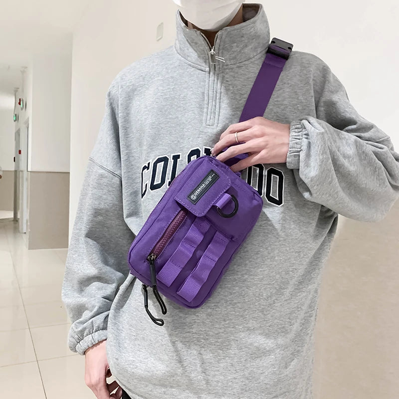 Nylon Waist Packs Multi-function Belt Bag Fanny Pack Travel Storage Chest Bag