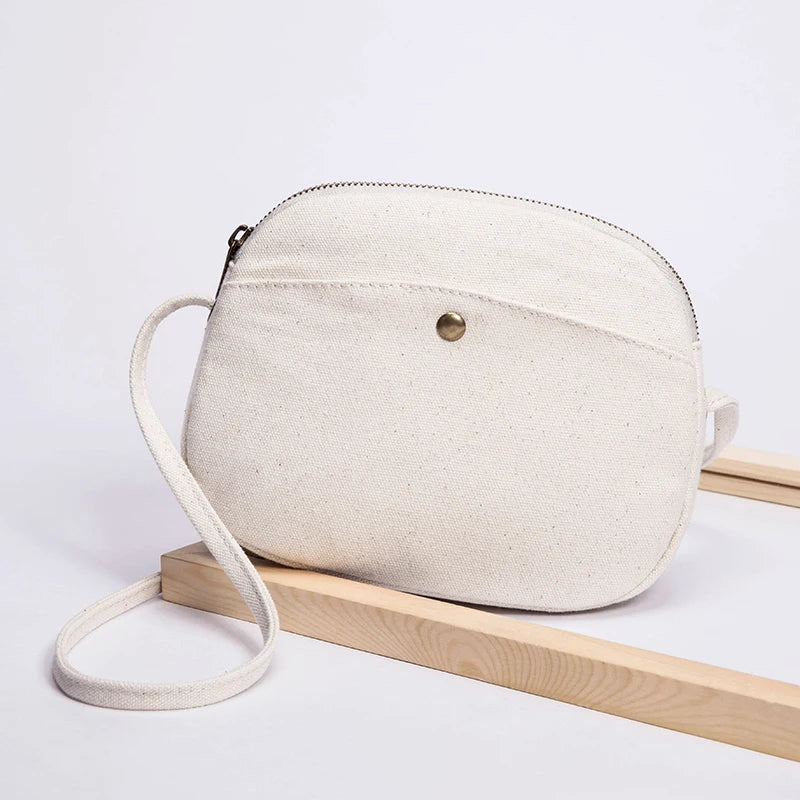 Casual Canvas Shoulder Bag Mini Shell Bag