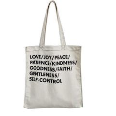 Canvas Shoulder Bag Large Capacity Tote Bag Handbag Letter Printing