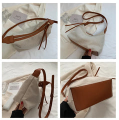 Canvas Shoulder Bag Tassels Hobo Crossbody Patchwork Satchel Bolsas