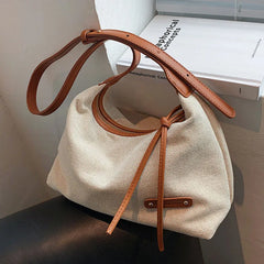 Canvas Shoulder Bag Tassels Hobo Crossbody Patchwork Satchel Bolsas