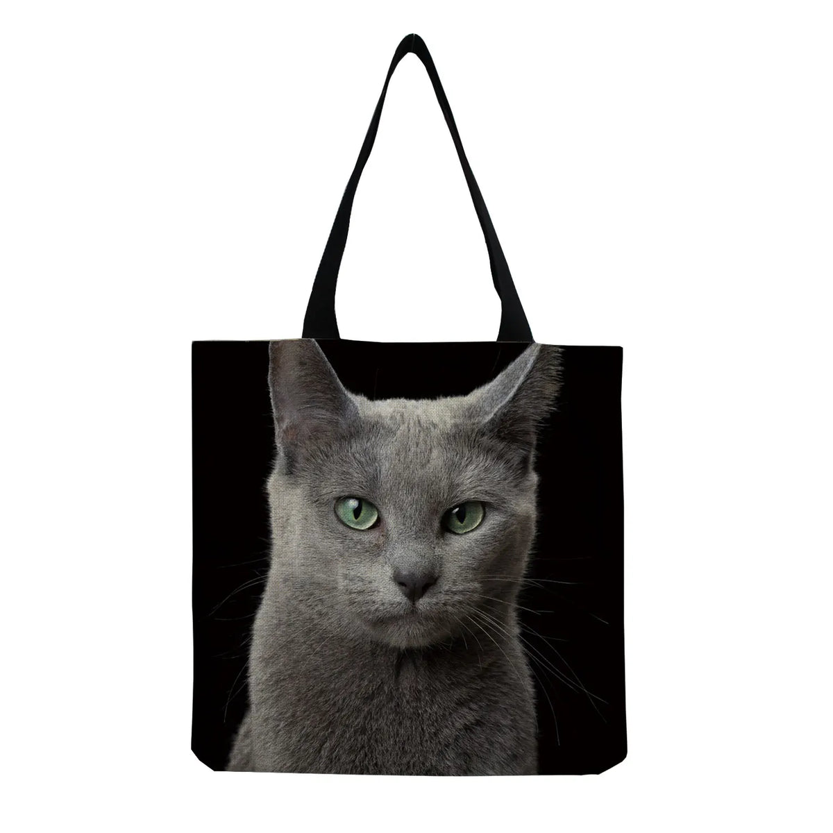 Cat And Dog Women Shoulder Bag Funny Animal Print Travel Tote Bag