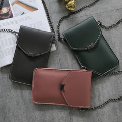 Cat Ear Touch Screen Cell Phone Purse Leather Shoulder Bag